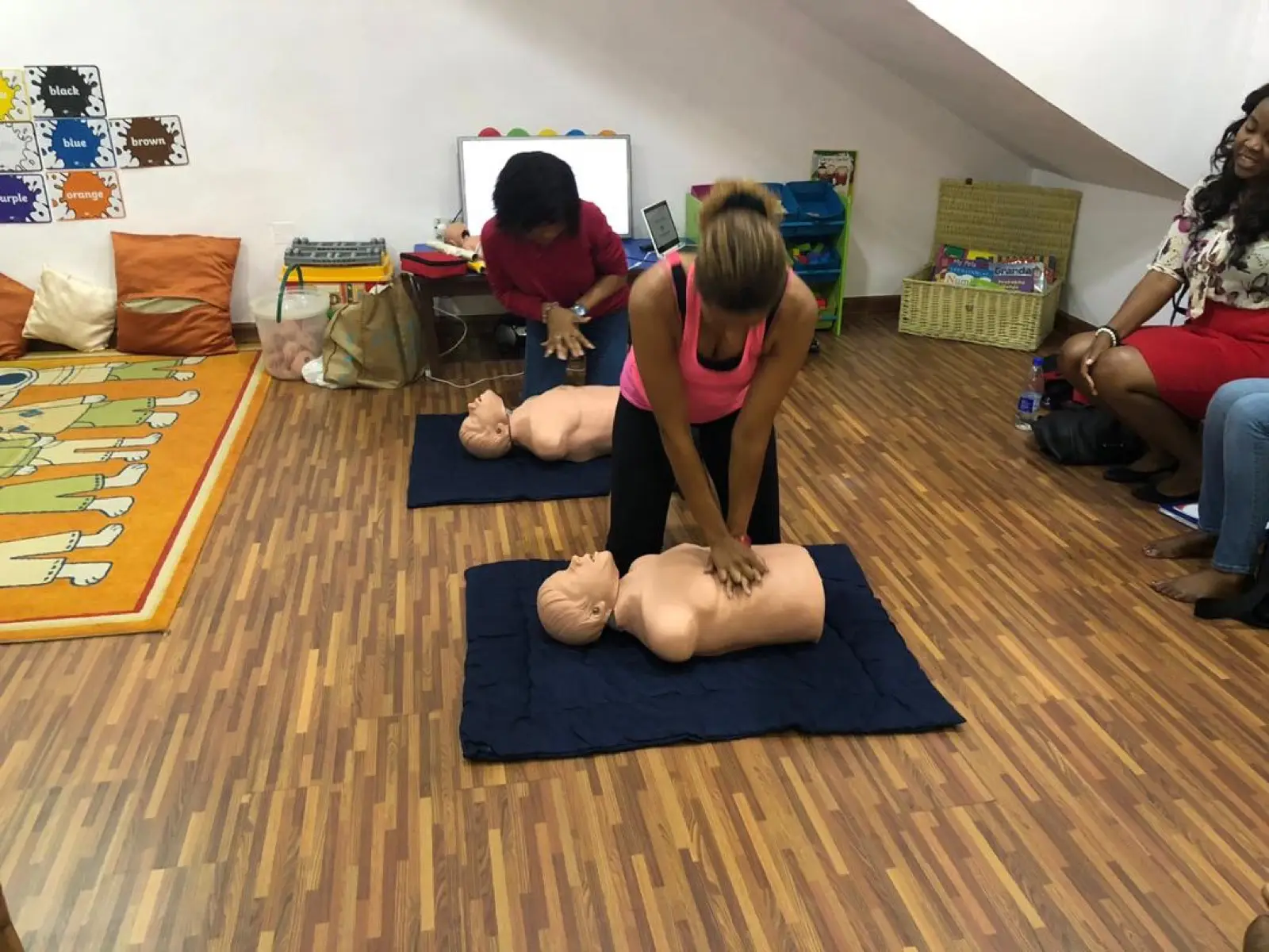 First aid training session